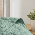 3 Piece Reversible Bedspread Set Seafoam Full Queen Queen Green Microfiber