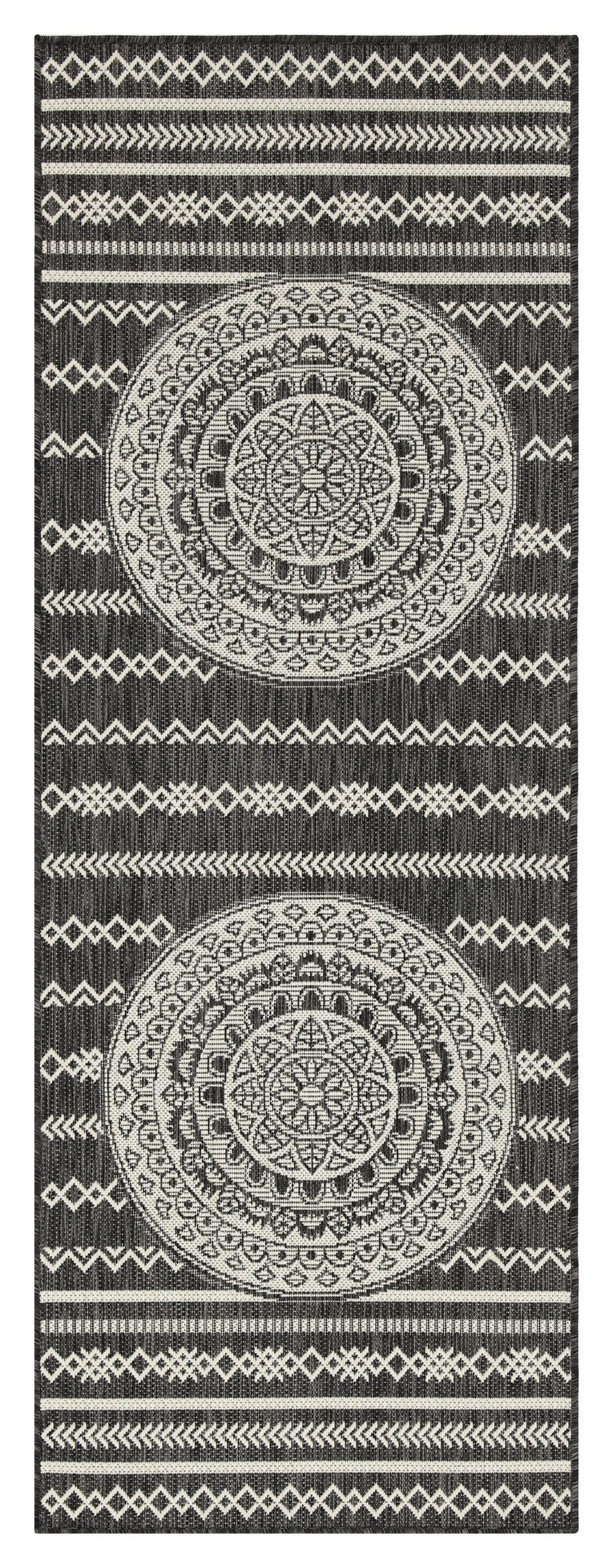 Sunshine Gc Har2017 Anthracite 7 Ft. 10 In. X 10 Ft. 3 In. Indoor Outdoor Area Rug Anthracite Polyester Polypropylene