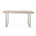 Dining Table, Silver Natural Natural Wood