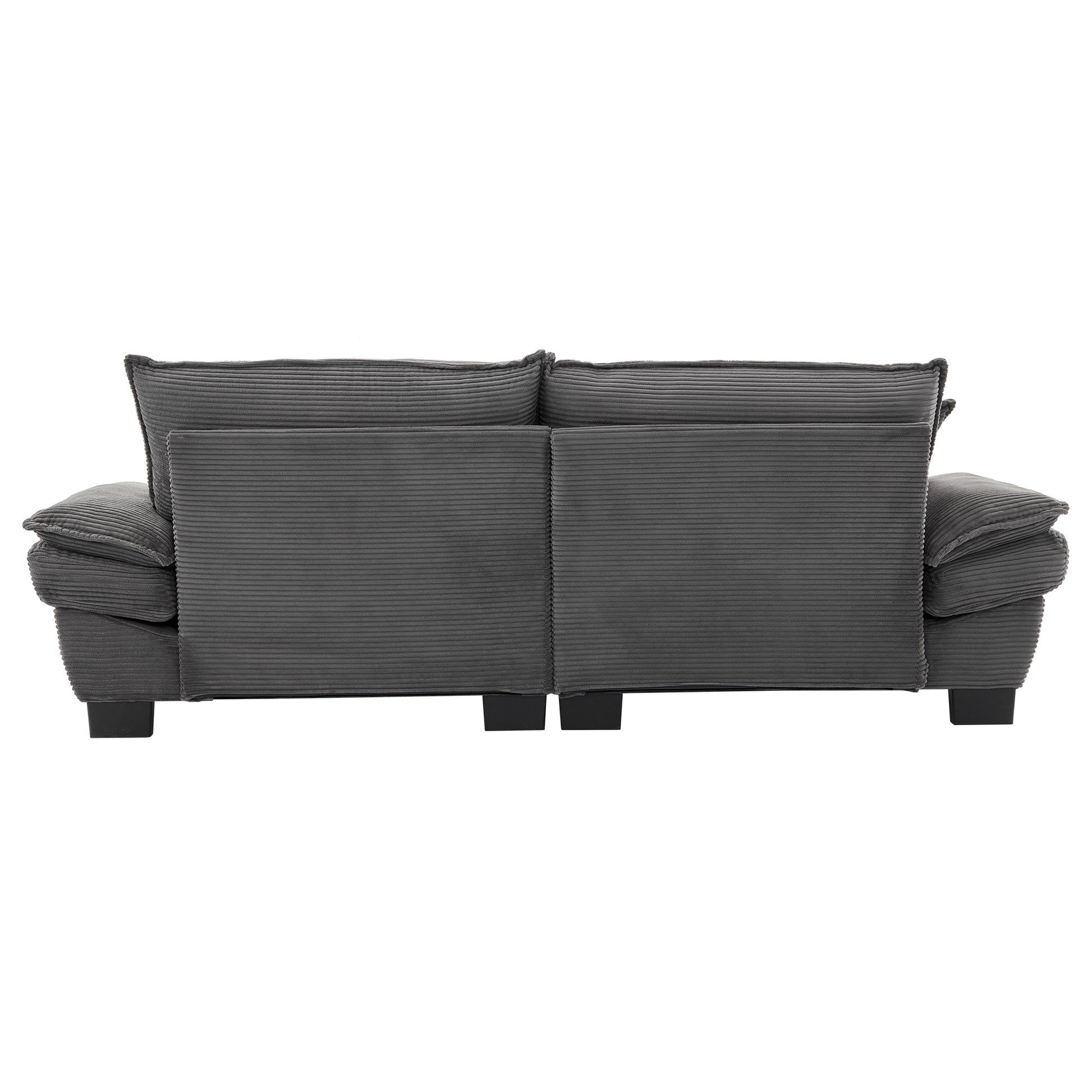 Corduroy Sofa Sleeper Couch Loveseat Sofa With Pillows Comfy Upholstered Deep Seat Sofa For Bedroom,Living Room,Apartment,Office,Dorm Grey Corduroy Grey Foam Upholstered 2 Seat