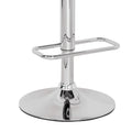 Clear And Chrome Adjustable Swivel Stool Silver Clear Bar Stools & Counter Stools Modern Swivel Plastic Metal