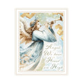 2 Piece Vignette Angels We Have Heard On High White Framed Wall Art For Living Room, Holiday Wall Art Print For Home Decor, Bedroom Wall Art By Nicole Decamp Multicolor Wood Paper
