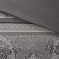 7 Piece Jacquard Comforter Set Grey King King Grey Polyester