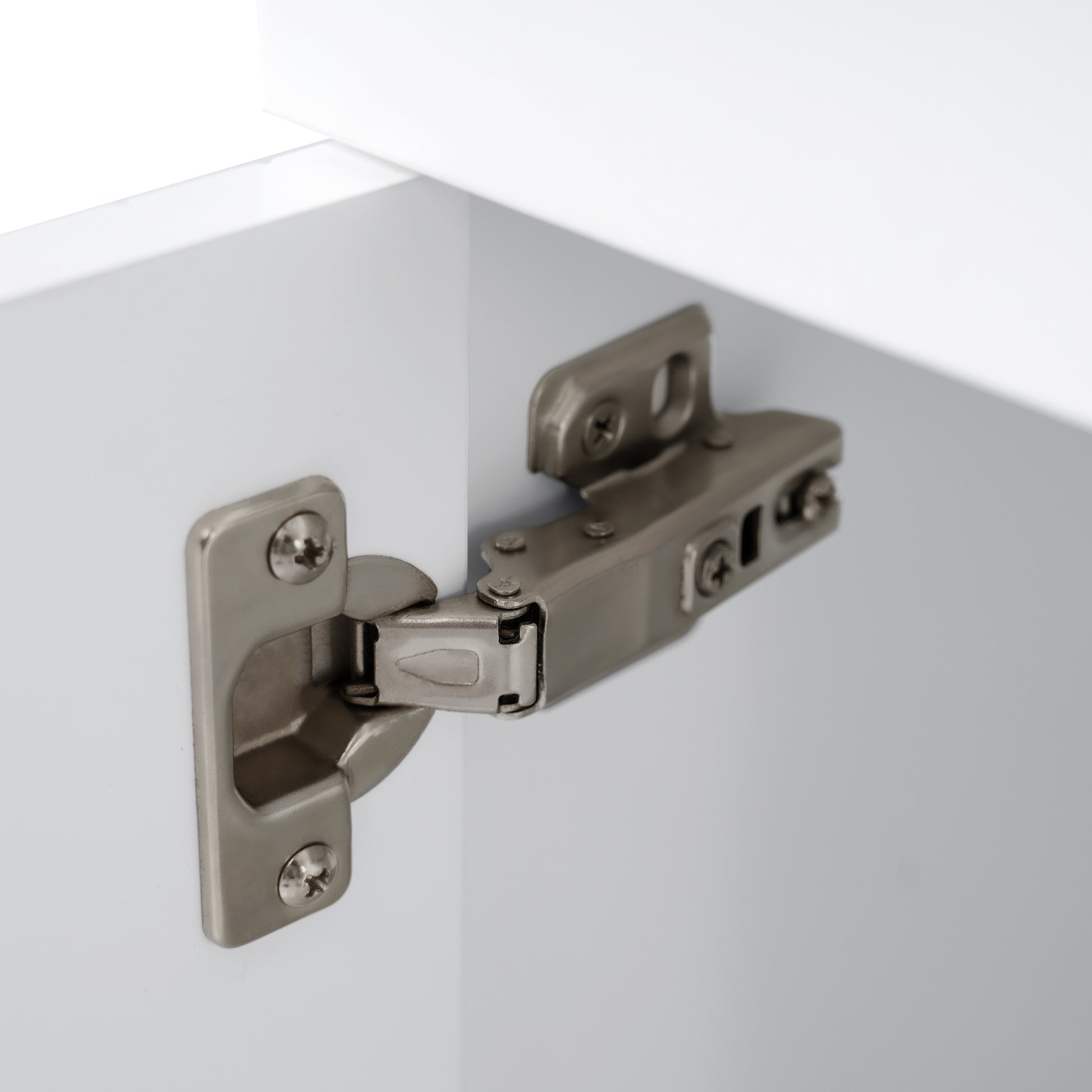 36'' Wall Mounted Bathroom Vanity Without Sink, Floating Bathroom Storage Cabinet With 2 Drawers, Solid Wood Bathroom Cabinet Not Include Basin Sink White Bathroom Modern Mdf