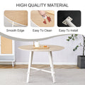 Table And Chair Set, Mdf Desktop, White Metal Table Legs, Stable And Beautiful, Suitable For Most Styles Of Home. Modern Simple Dining Table, Comfortable Seating. White Seats 4 Mdf