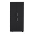 Hazel Armoire In Melamine With 2 Doors4 Shelves And 2 Clothes Hanging Bar Black Bedroom Contemporary Particle Board Melamine