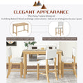 5 Piece Counter Height Dining Set, Classic Elegant Table And 4 Chairs In Natural Wood Wash Natural Wood Wash Solid Wood