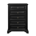 Rex Black Chest Black Solid Wood Mdf