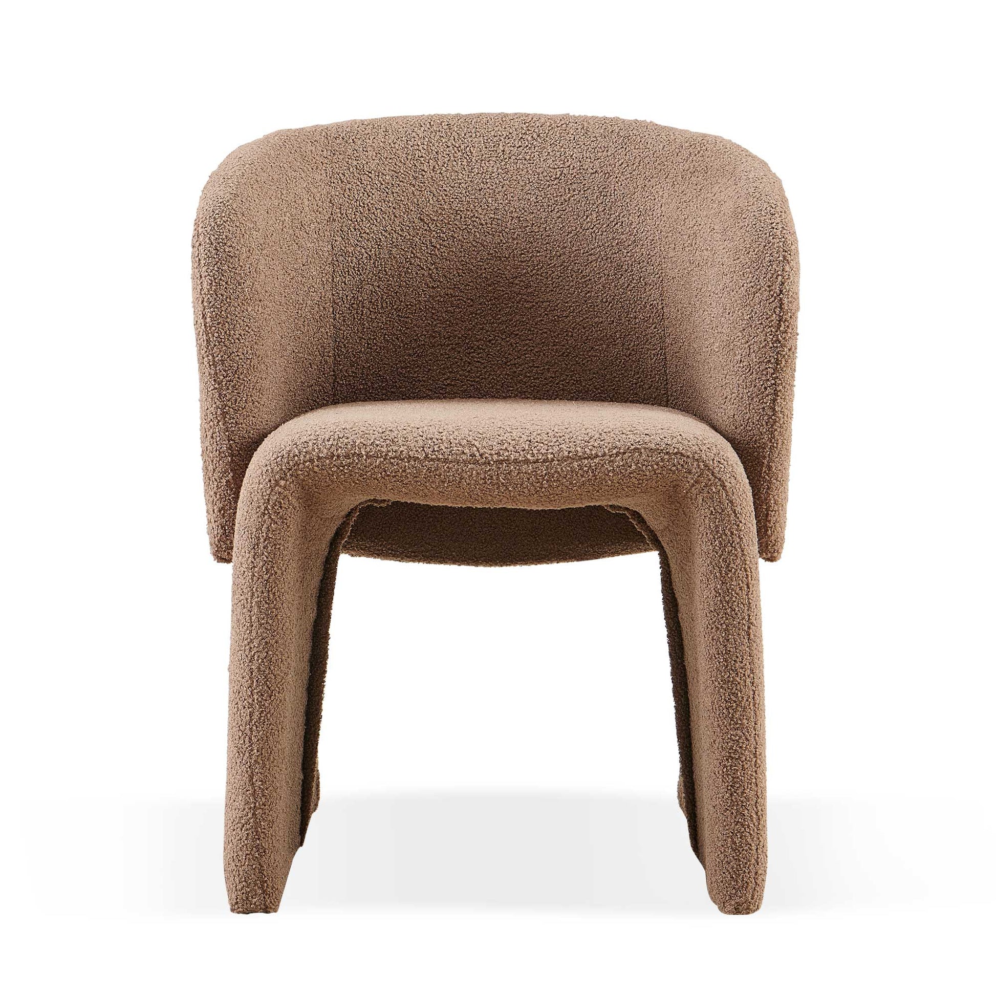 Modern Accent Chair Brown Single Sofa Chair,Upholstered Side Chair Teddy Comfy Chair For Dining Room Bedroom Living Room Reception Brown 1Pc Brown Primary Living Space Modern Foam Teddy