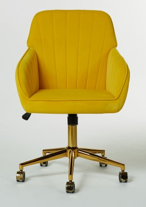 Ys Office Chair Bright Yellow Velvet