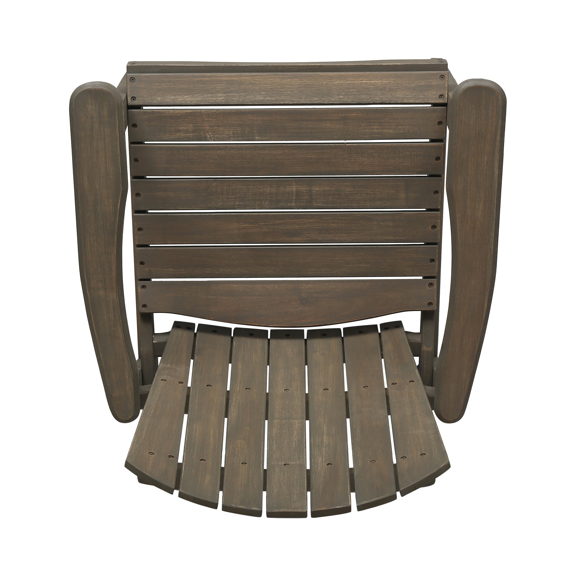 Outdoor Weather Resistant Acacia Wood Adirondack Dining Chairs Set Of 2 , Grey Finish Grey Acacia Wood