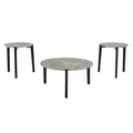 Living Room Coffee Table: Modern And Stylish 24 Inch Round Small Coffee Table, Imitation Marble Tabletop With Rubber Wood Solid Wood Legs, Wooden Coffee Table, Living Room, Office, Home Black Gray