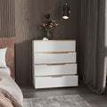 California Drawer Dresser, Four Spacious Drawers, Superior Top Multicolor Modern Melamine Engineered Wood