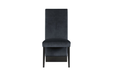 Stacey Velvet Dining Chair Black Kit Of 2 Black Rubber Wood