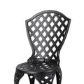 Bono Metal Bistro Set Black Aluminium