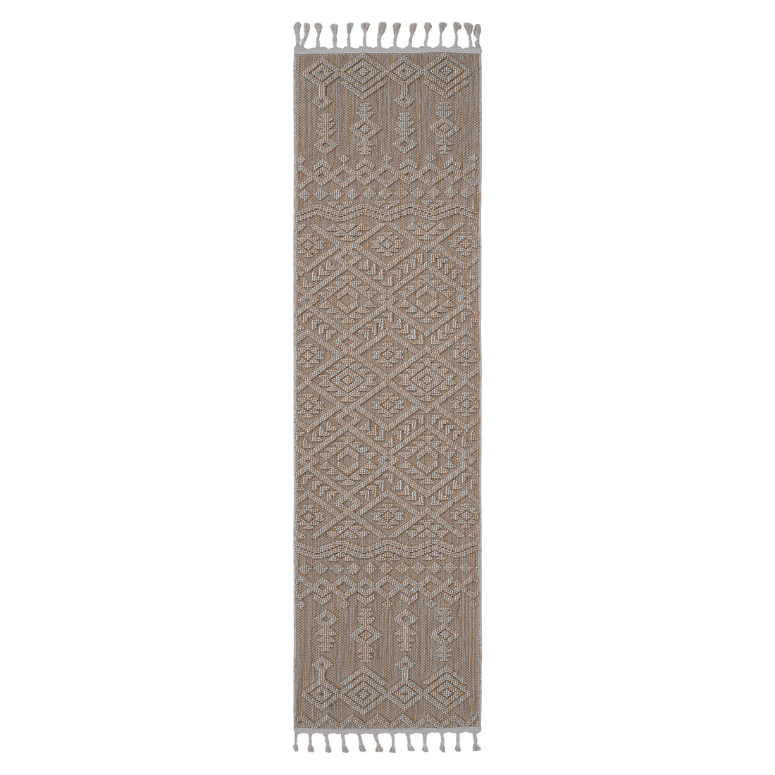 Naar Guros Collection 2X8 Natural Traditional Indoor Outdoor Area Rug Natural Polypropylene