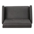 Recliner Chair Double Seats Slate Microfiber