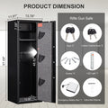 Large Black Steel Cabinet, With Smart Combination Lock, Smart Alarm, Led Lights, Dividers And Pouches, Is Anti Smashing. Black Steel