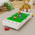 The 2 In 1 Rollaway Play Table And Toy Organizer Compatible With Lego Suitable For Storing Under Bed Or Sofa White 38