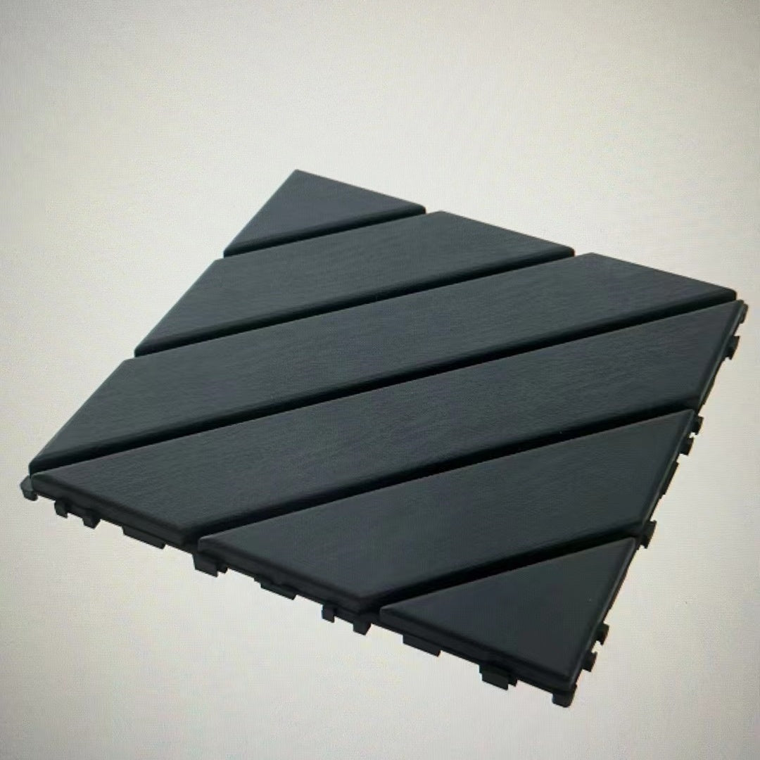 Plastic Interlocking Deck Tiles, 36 Pack, 12"X12" Waterproof Outdoor All Weather Use Patio Tiles With Enhanced Drainage Design, Perfect For Poolside, Balcony, And Backyard Grey Grey Plastic