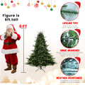 8Ft Christmas Tree Simulate Nature Advanced Materials Premium Hinged Spruce Artificial Douglas Firs Tree, Christmas Holiday Party Atmosphere Decoration Year Celebration Pe Pvc Xmas Tree Green