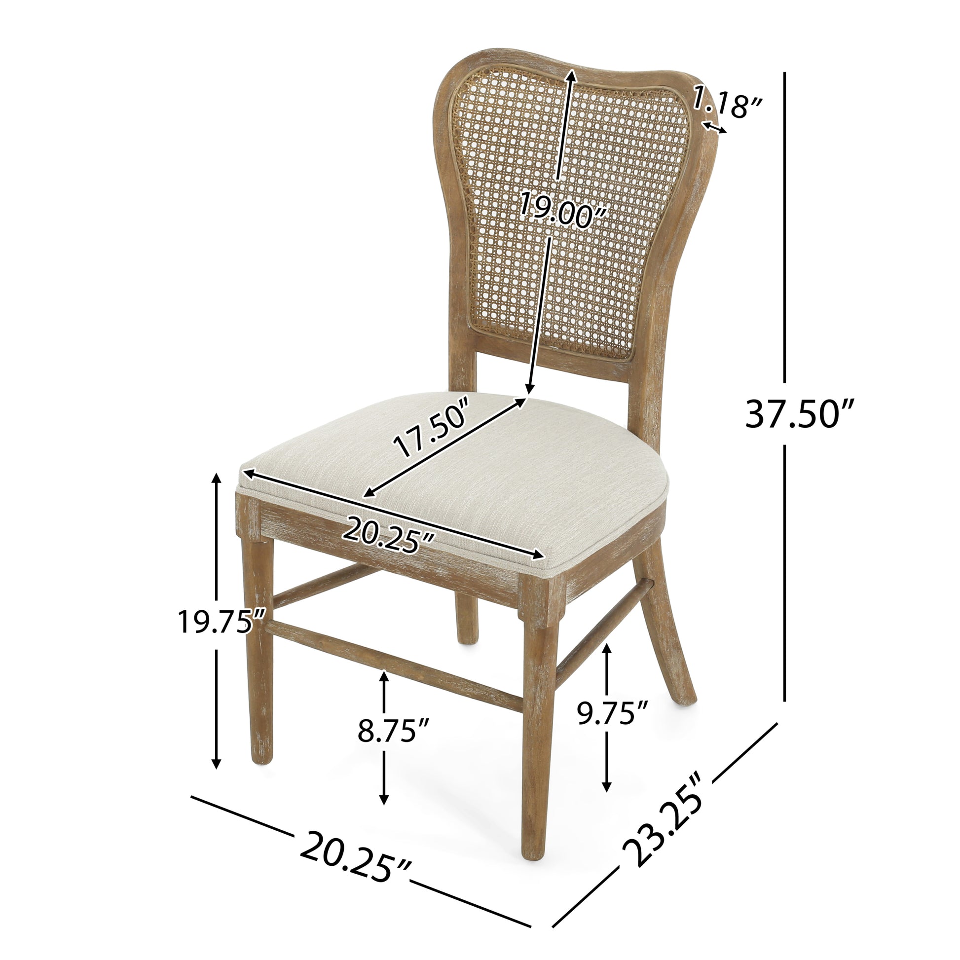 Dining Chair Set Of 2 Dark Brown Set Of 2 Fabric