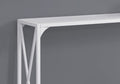 Accent Table, Console, Entryway, Narrow, Sofa, Living Room, Bedroom, White Laminate, White Metal, Contemporary, Modern White Mdf