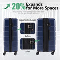 Hard Sided Expand Suitcase With Rotating Wheels,
