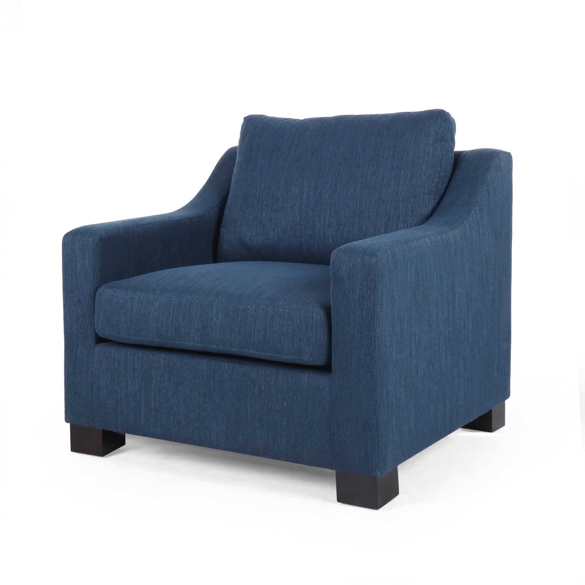 Club Chair Navy Blue Fabric 1 Seat