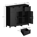 Storage Cabinets,Wooden Floor Cabinet,With Drawers And Shelves Storage Cabinets,Accent Cabinet For Living Room,Bedroom,Bathroom Furniture Home Decor Black Black Particle Board