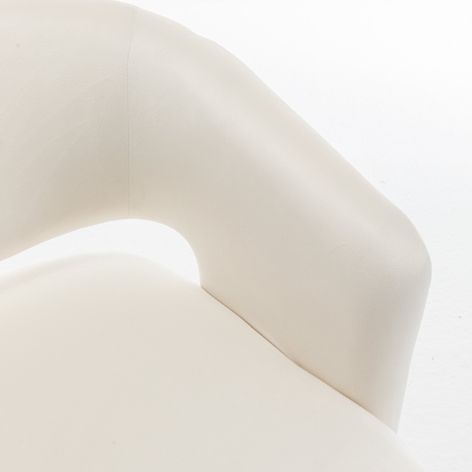Swivel Barrel Chair, Velvet Accent Armchair 360 Degree Swivel Club Chair For Living Room Bedroom Reception Room White Foam Velvet