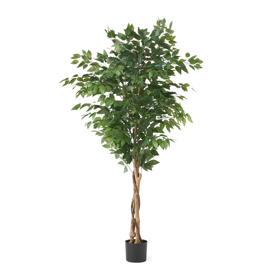 180Cm Artificial Ficus Tree Green Iron Plastic