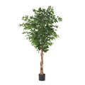 180Cm Artificial Ficus Tree Green Iron Plastic