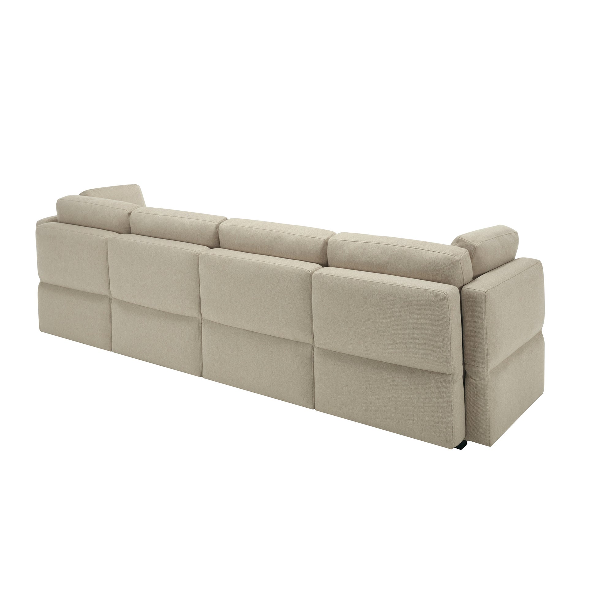 Fabric Modern Modular Sofa Couch With Storage Seats Modular Sectional Sofa 4 Seater Modular Couch For Living Room Beige Beige Polyester 4 Seat