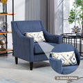 Coolmore Modern Accent Chair,Upholstered Armchair With Scooped Arms For Bedroom,Apartment,Studio,Office,Waiting Room Blue Corduroy Blue Primary Living Space Foam Corduroy