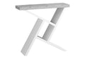 Accent Table, Console, Entryway, Narrow, Sofa, Living Room, Bedroom, Grey And White Laminate, Contemporary, Modern White Particle Board