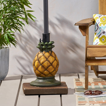 Pineapple Umbrella Base Yellow Concrete