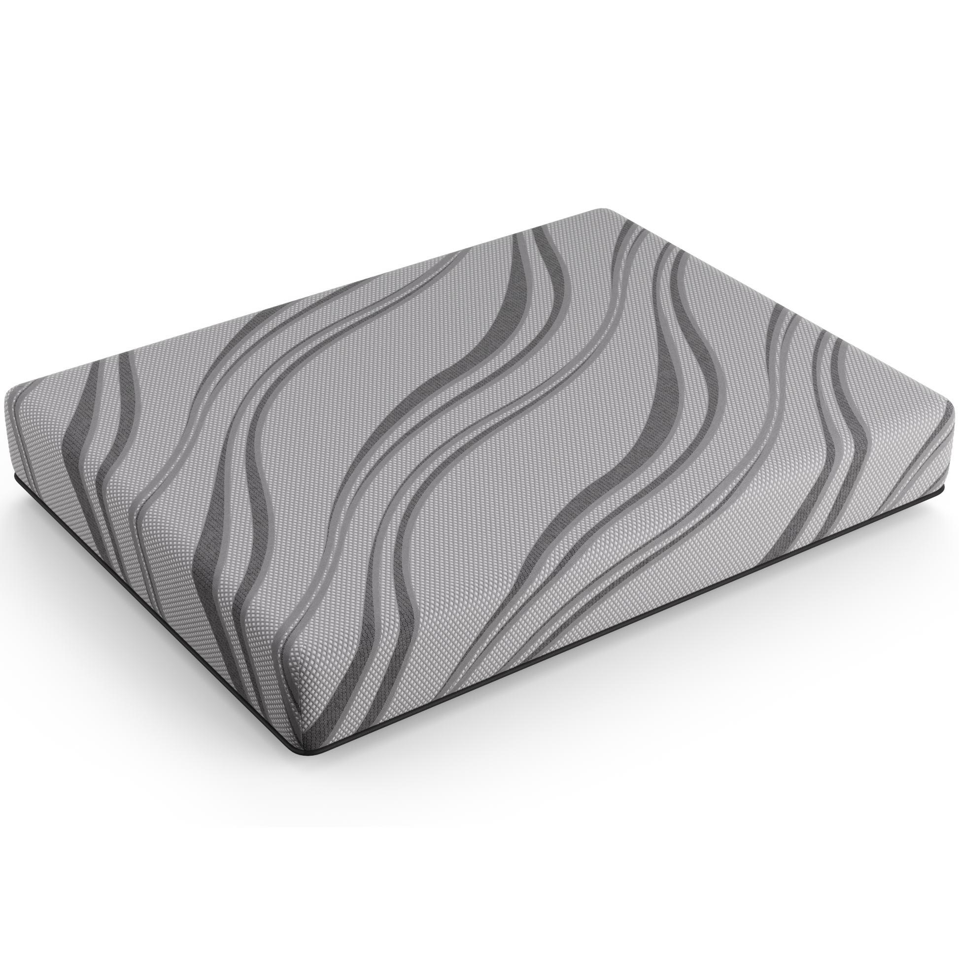 Bib: Nl 10" Pro Gel Foam Medium Eastern King Gray Memory Foam Fabric King