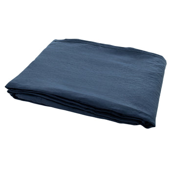 Cal King King Flat Sheet 1 Pc, Bed Sheets King Size, Hotel Sheets, Soft Linen Sheets,& Fade Resistant California King Sheets Navy Linen