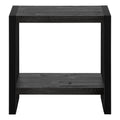 Accent Table, Side, End, Nightstand, Lamp, Living Room, Bedroom, Black Laminate, Black Metal, Industrial Black Mdf