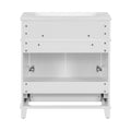 30'' Bathroom Vanity With Resin Sink, Solid Wood Frame Bathroom Storage Cabinet With Soft Closing Doors, Retro Style, White Same As Sw000118Aak White Bathroom Modern Solid Wood Mdf Resin