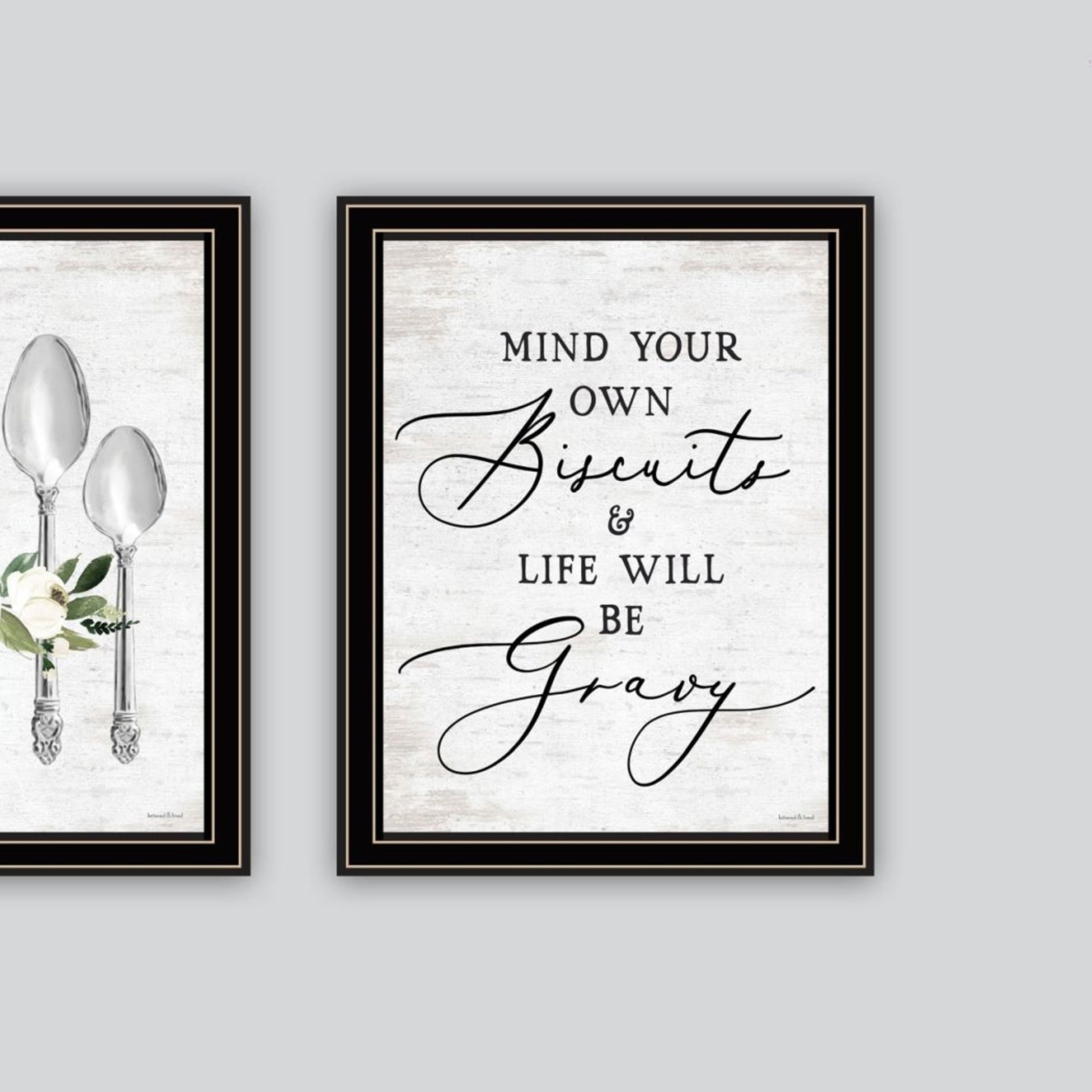 "Ready To Dine Humor" Framed Wall Art For Living Room, Wall Art Print For Home Decor, Bedroom Wall Art By Lettered & Lined Multicolor Wood Paper