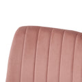 Interior Pink Velvet Dining Chair, Modern Kitchen Dining Chair With Cushion Back, Upholstered Side Chair With Black Coated Metal Legs, Family Kitchen Dining And Living Room Set Of 4 Metal Pink