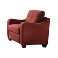 Red Accent Chair With Sloped Arm Red Primary Living Space Modern Wood Fabric