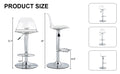 Modern Minimalist Bar Chairs And Bar Stools. Can Rotate 360 And Adjust Lifting. Pet Backrest And Pu Seats. Set Of 2. Suitable For Bars, Restaurants, And Front Desk Cashiers. White Pu