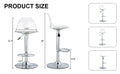 Modern Minimalist Bar Chairs And Bar Stools. Can Rotate 360 And Adjust Lifting. Pet Backrest And Pu Seats. Set Of 2. Suitable For Bars, Restaurants, And Front Desk Cashiers. W1151P172644 White Pu