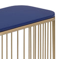 Blue And Gold C Table With Metal Base Blue Gold Primary Living Space Contemporary Rectangular Wood Metal Sled