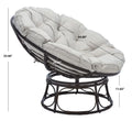 Francis Outdoor Moon Chair With Light Grey Cushion Light Grey Solid Surface