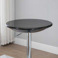 Homcom Round Bar Table With Metal Base, Adjustable Counter Height Pub Table, 29.5