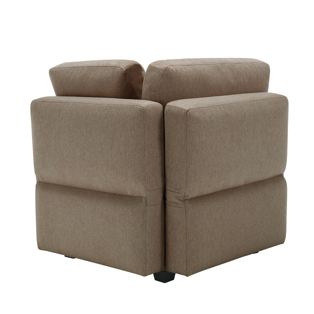 Palmilla Corner Sofa Brown Brown Polyester 1 Seat